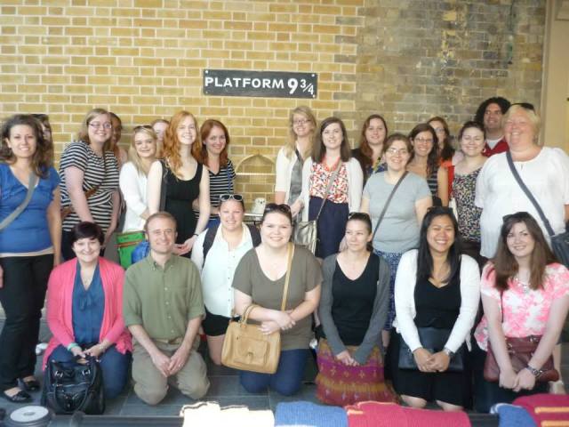 Class photo at King's Cross